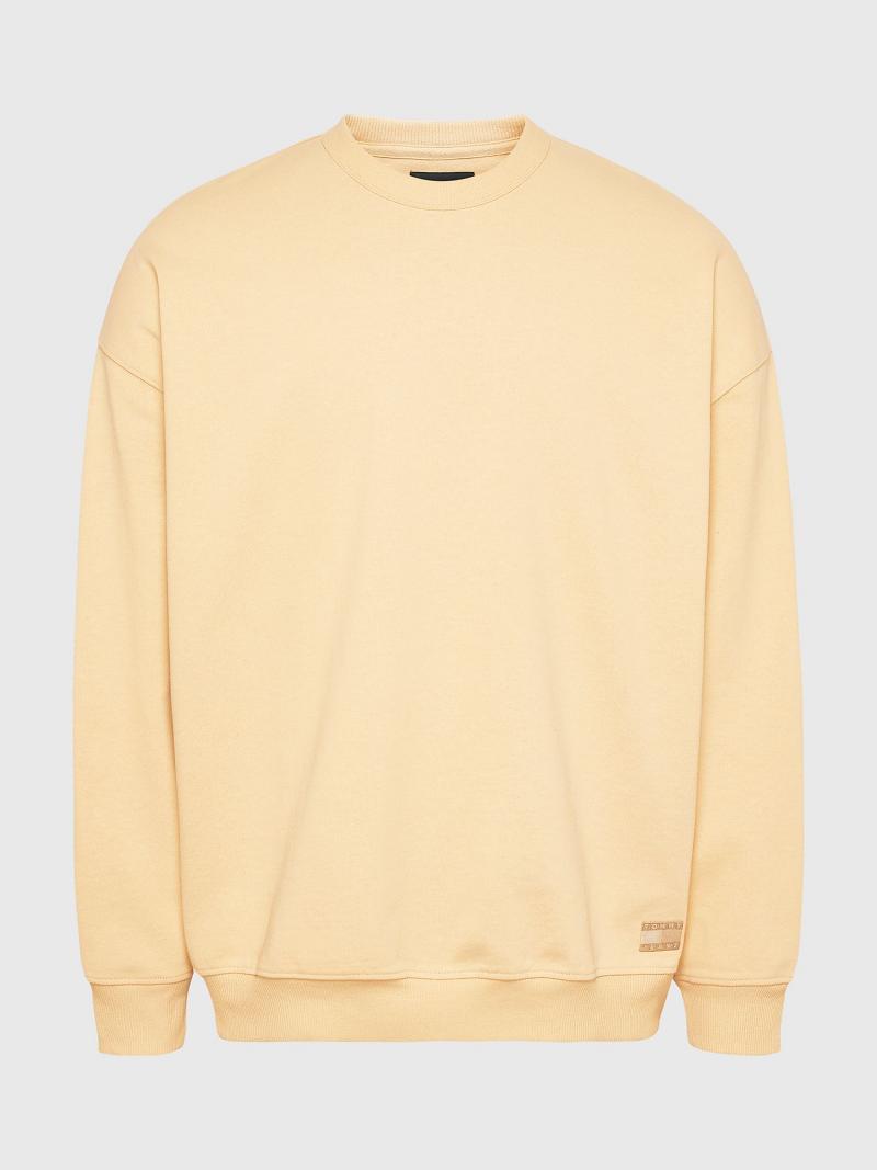 Férfi Tommy Hilfiger Sun washed crewneck Pulóverek Sárga | HU 921WNB